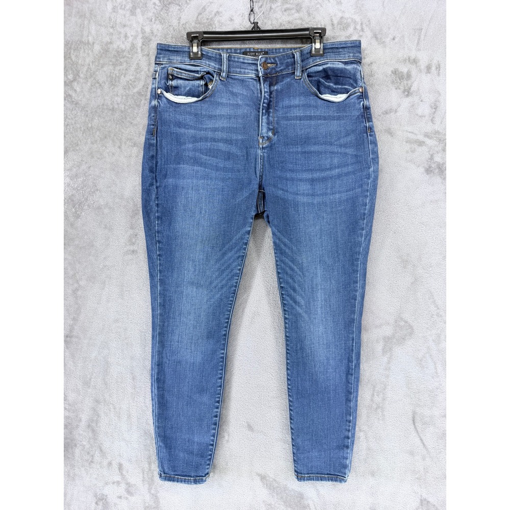 Judy Blue Womens 16W Skinny Fit‎ High Rise Medium Wash Denim Jeans JB82106MD-PL